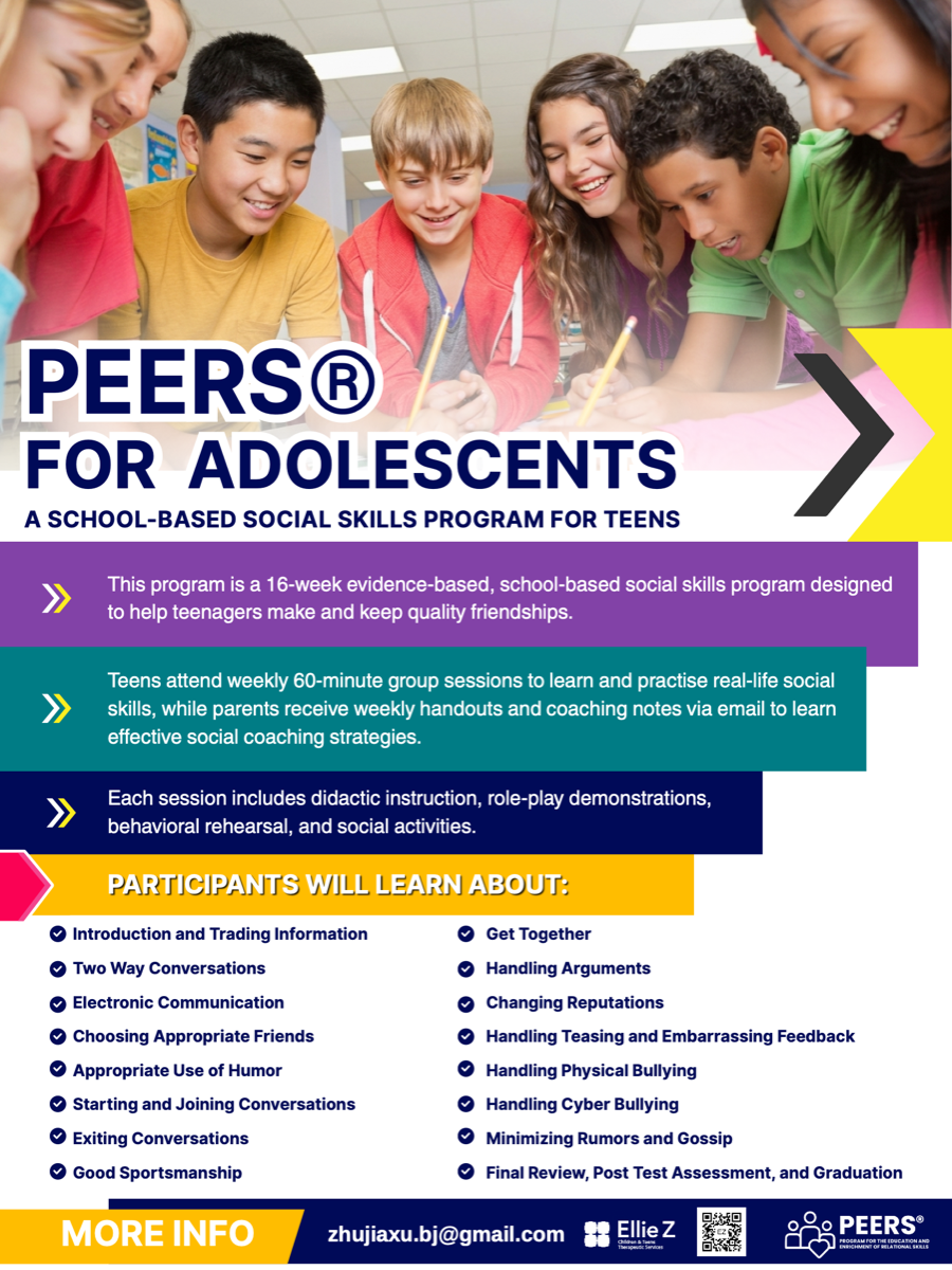 PEERS Adolescents poster cover